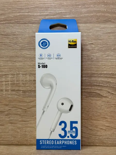 KIT S100 STEREO EARPHONE 3,5mm - سماعات بالجملة Errayhany Grossiste المغرب