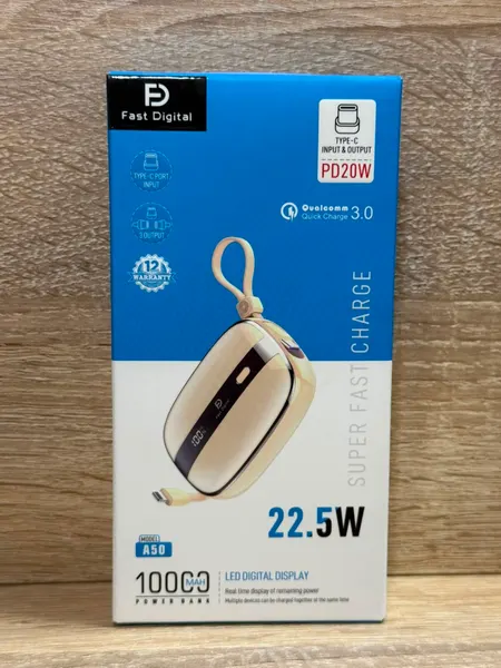 POWER BANCK FAST DIGITAL CHARGER PD20W 22.5W A50 - شواحن بالجملة Errayhany Grossiste المغرب