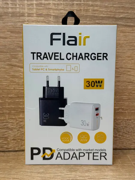 ADAPTER FLAIR TRAVEL CHARGER 30W TC - محولات وHUB بالجملة Errayhany Grossiste المغرب