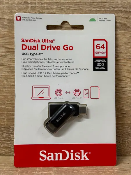 OTG SANDISK ULTRA DUAL  USB-C DRIVE TYPE-C 64GB - تخزين بالجملة Errayhany Grossiste المغرب